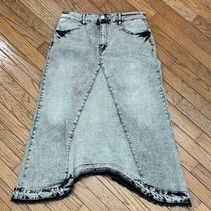 Denim grey/black Maxi Skirt size large